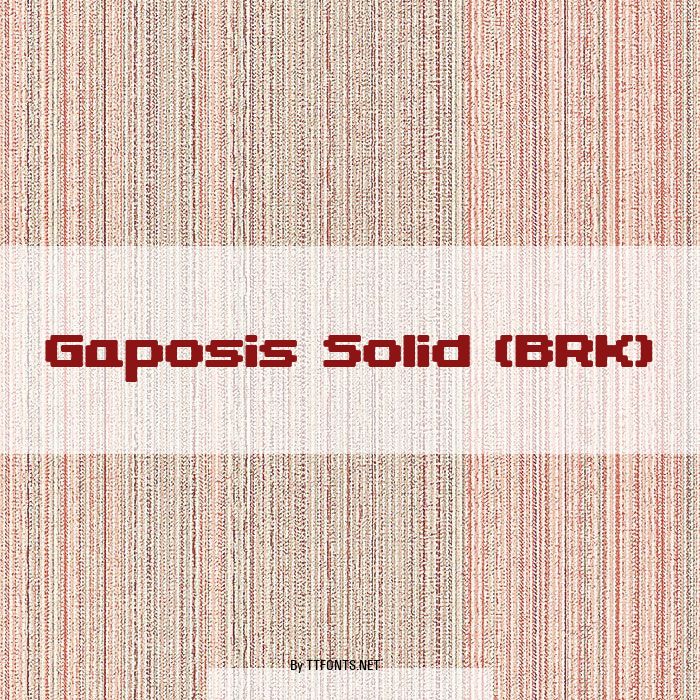 Gaposis Solid (BRK) example